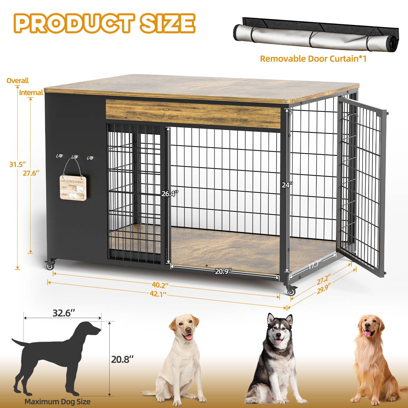 Large Corner Dog Crate with Side Table DIY Frame – ZZWHOM E
