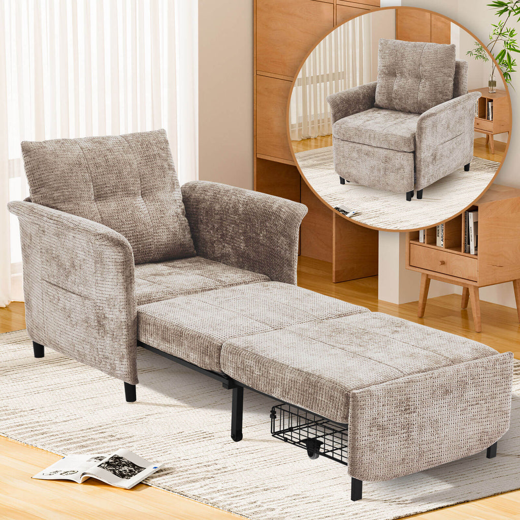 Beige_Zzw_79''_Sleeper_Sofa_bed_with_More_Use