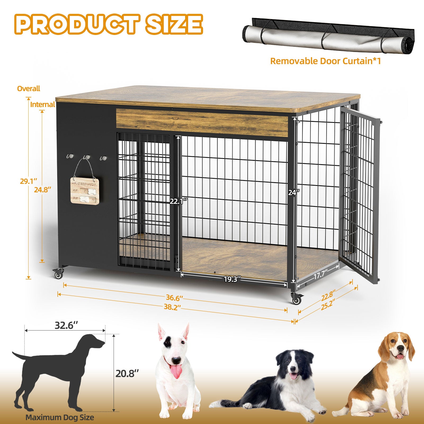 Large Corner Dog Crate with Side Table DIY Frame – ZZWHOM E