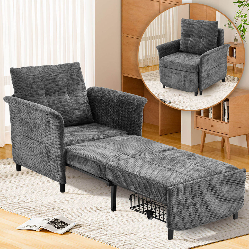 Gray_Zzw_79''_Sleeper_Sofa_bed_with_More_Use