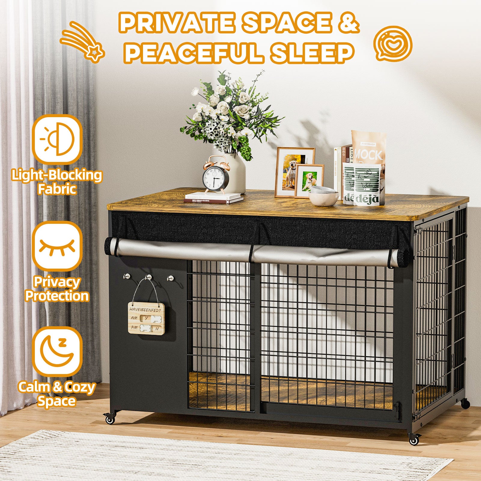 Large Corner Dog Crate with Side Table DIY Frame – ZZWHOM E