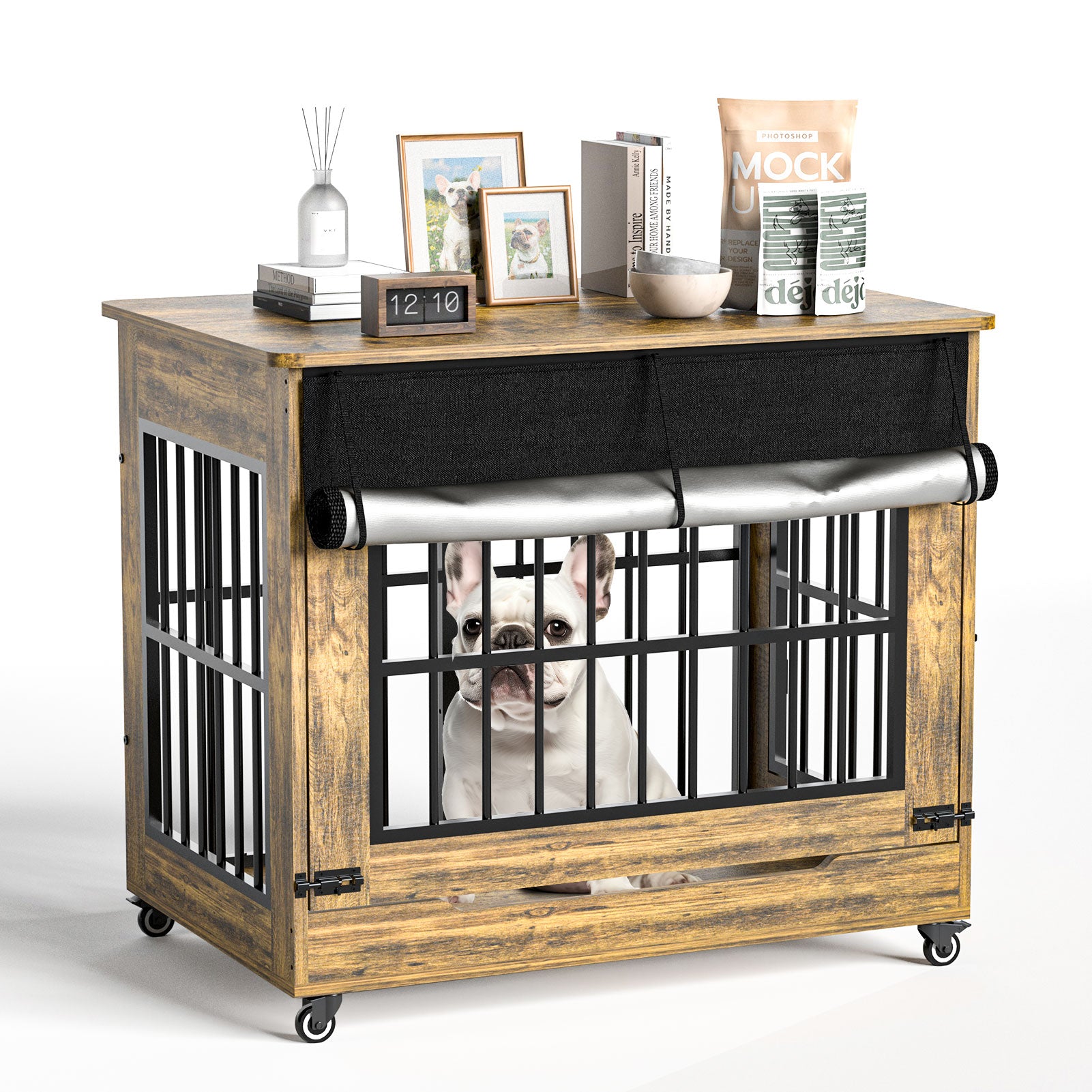 Heavy Duty Large Solid Wood Dog Crate – Premium Pet Furniture for