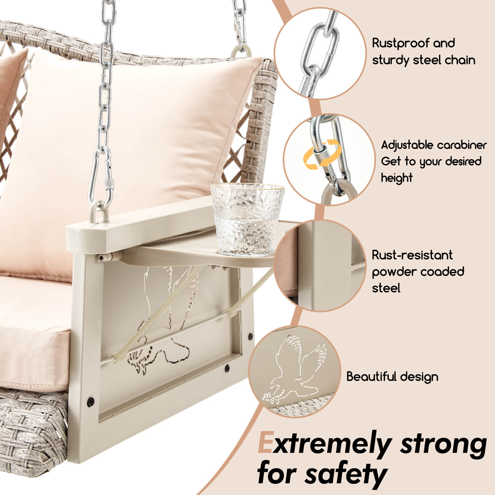 ZZW 3-Seat Outdoor Hanging Porch Swings – ZZWHOM E-COMMERCE INC.