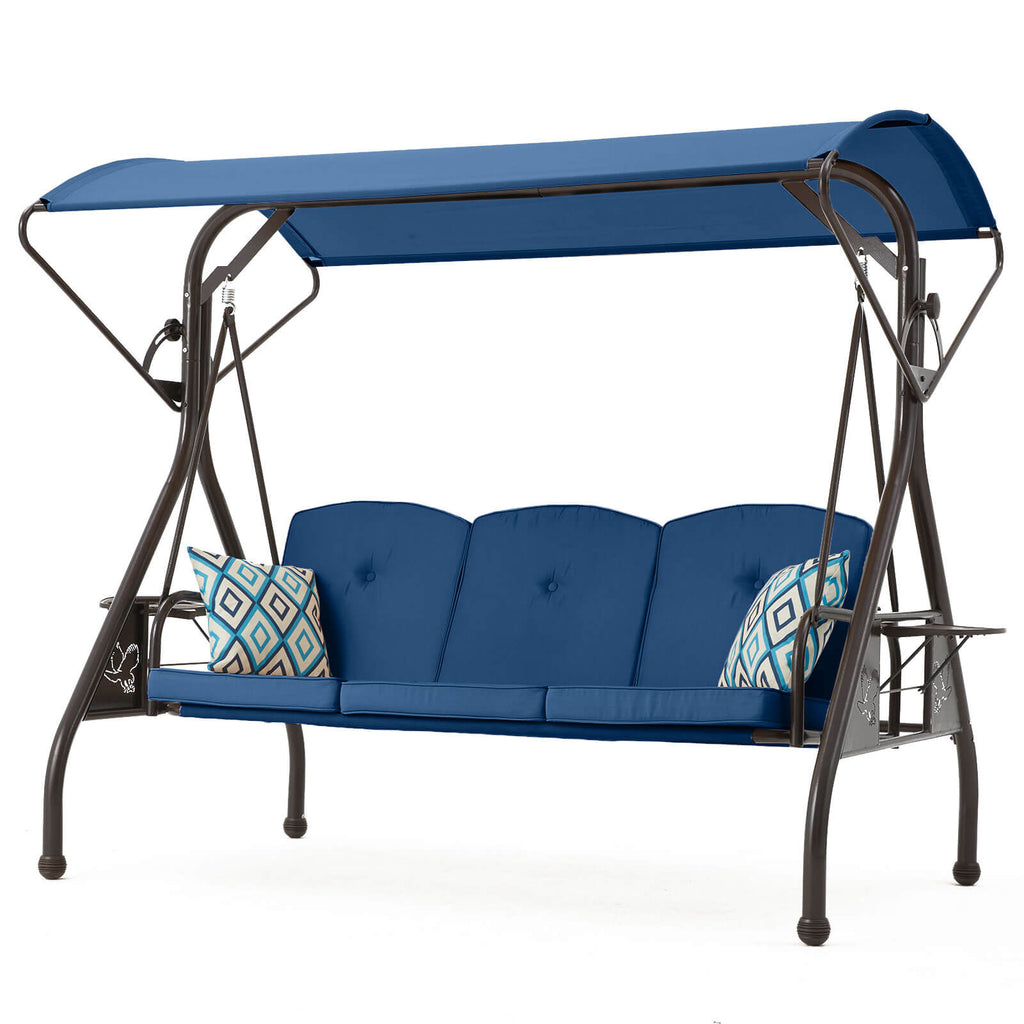 ZZW_3_Seater_Outdoor_Porch_Swings_Chair_Bed_with_Stand_Canopy_Blue_Color