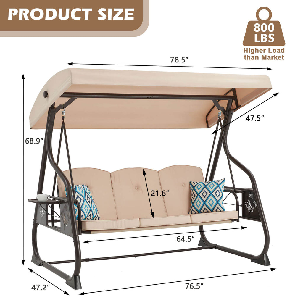 Gray_ZZW_3_Seater_Outdoor_Porch_Swings_Chair_Bed_with_Stand
