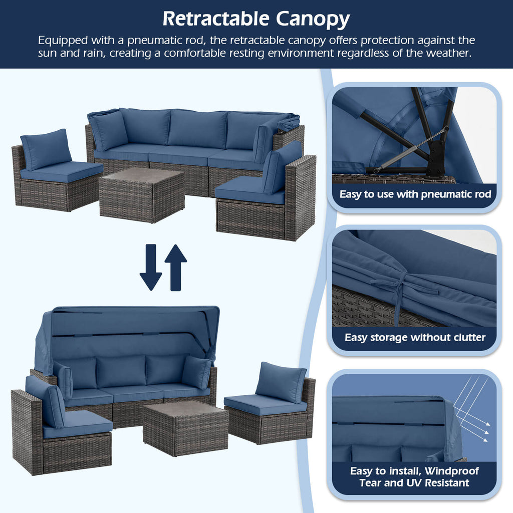 zzw_blue_patio_furniture_retractable_canopy_easy_use_pneumatic_rod_easy_storage_without_clutter_windproof_UV_resistant