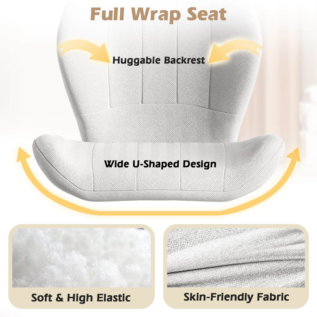 ZZW_Chair_Full_Wrap_Seat_huggable_backrest_wide_U_shaped_design_With_Sofa _high_elastic_inner_Skin_friendly_fabric