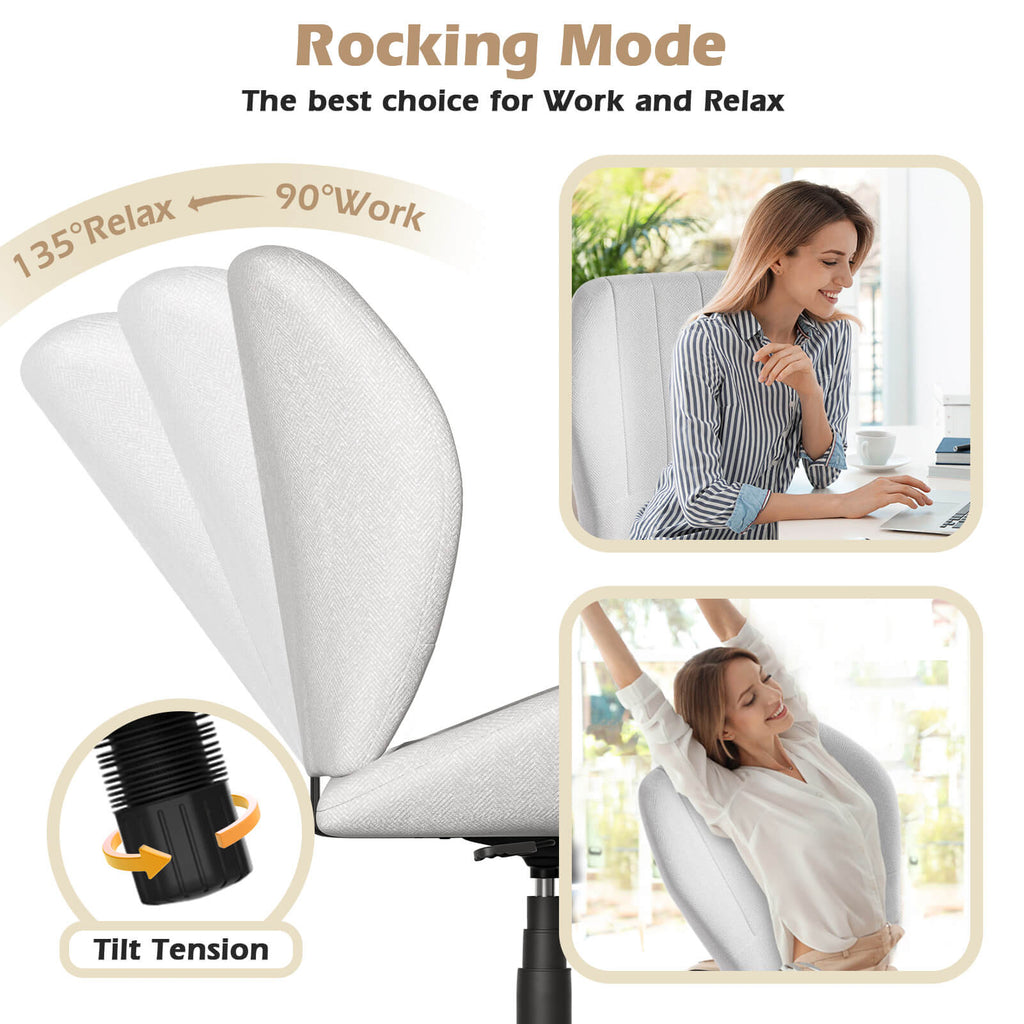 ZZW_Ergonomic_Office_chair_Rocking_mode_90° _nwork to 135° relax_tily_tension