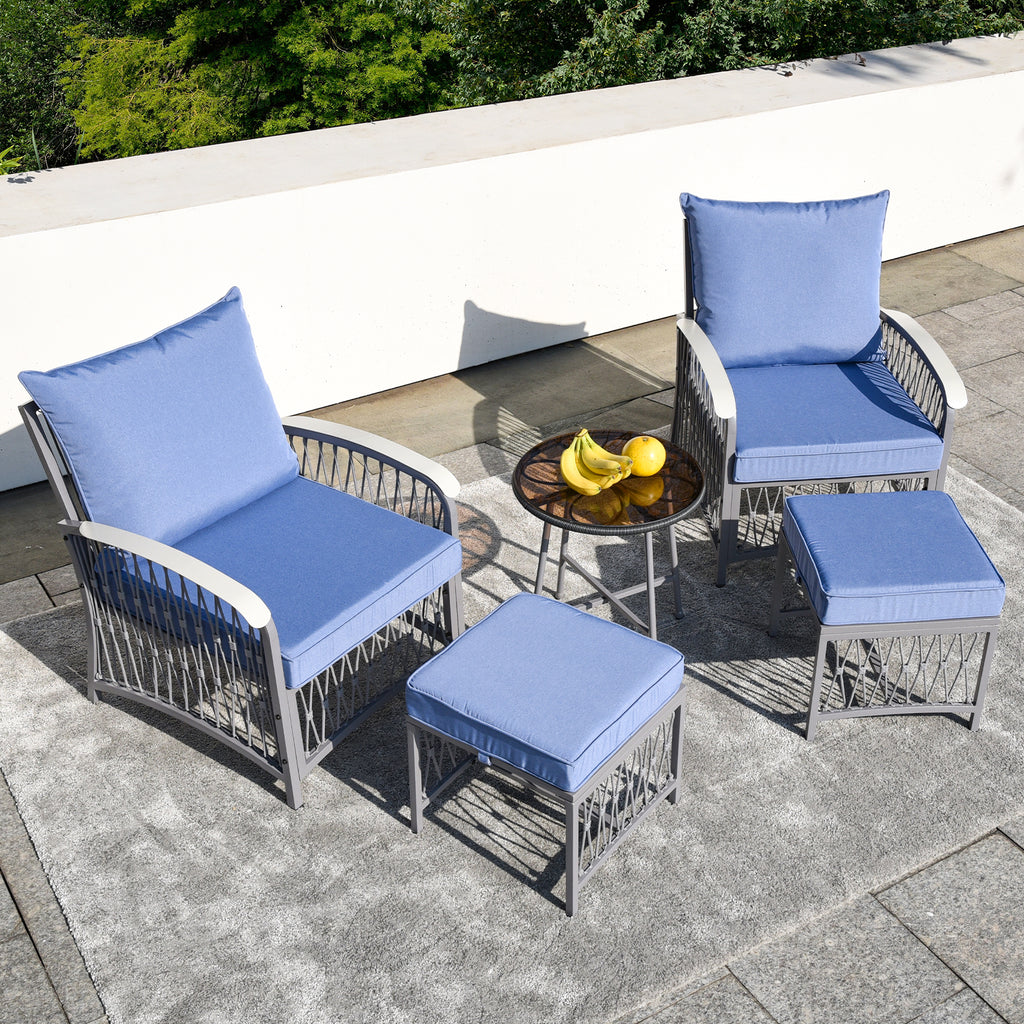 Zzw 4-Piece Outdoor Patio Furniture 