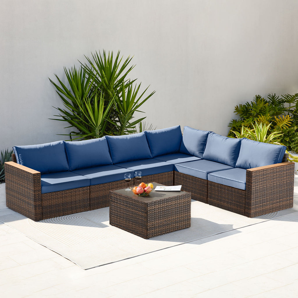 Zzw_7_Piece_Rattan_Patio_Furniture_Set_Brown_Blue_Color