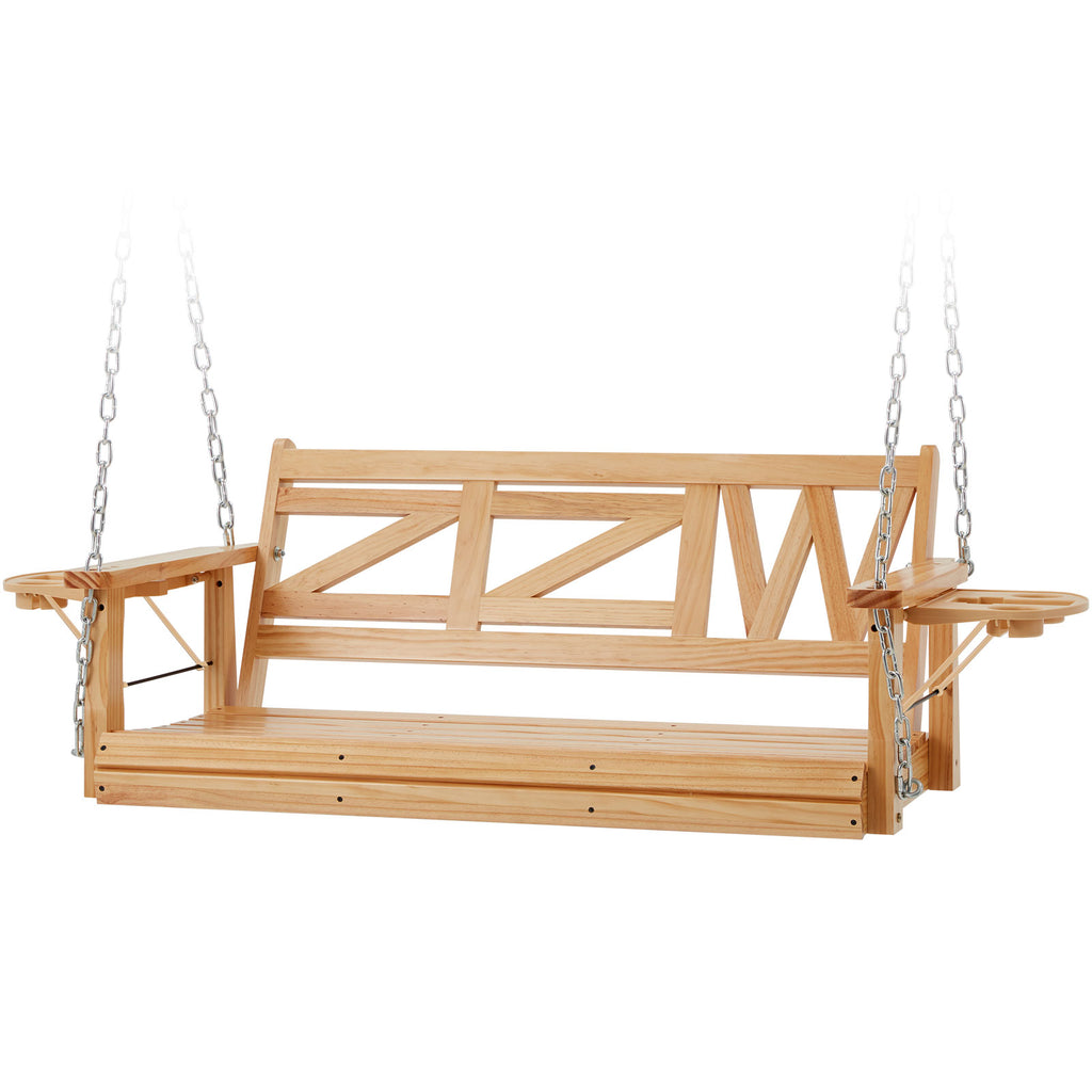 Zzw_Original_Wooden_Porch_Swings_With _Long_Chain_in_White_Playground