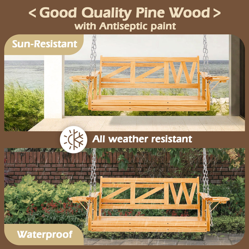 Zzw_wooden_Hanging_porch_swings_with_long_chain