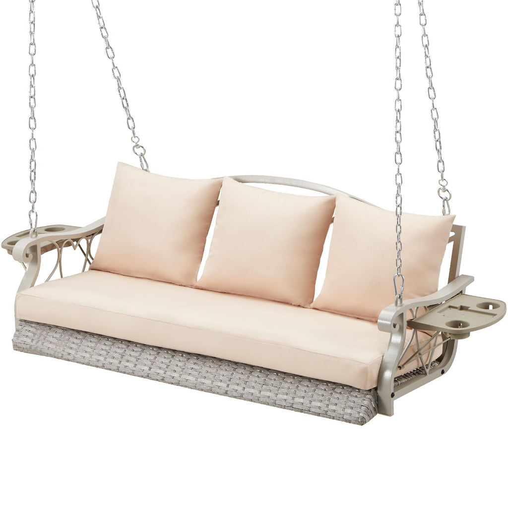 zzw_beige_hanging_porch_swings_in_white_playground