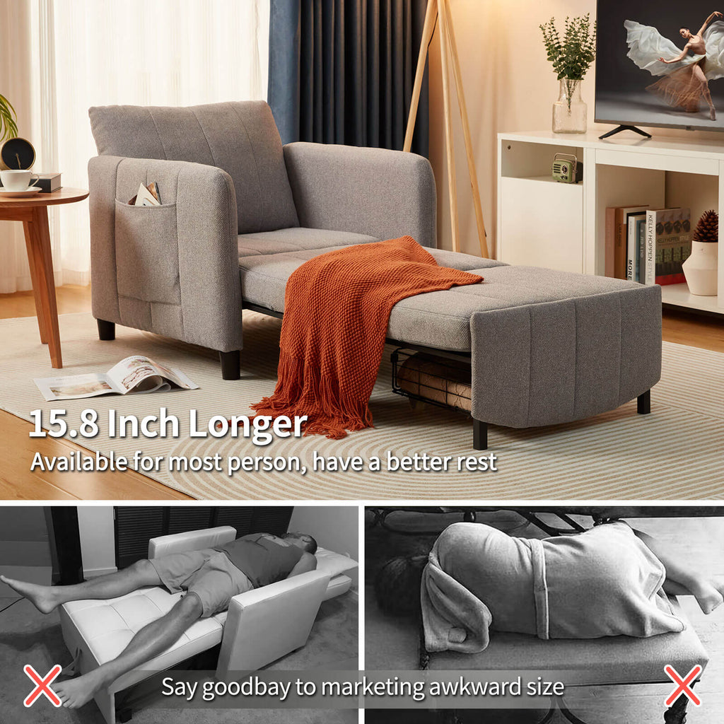 zzw_84''_extra_length_Sleeper_sofa_bed_suit_for_most_persons