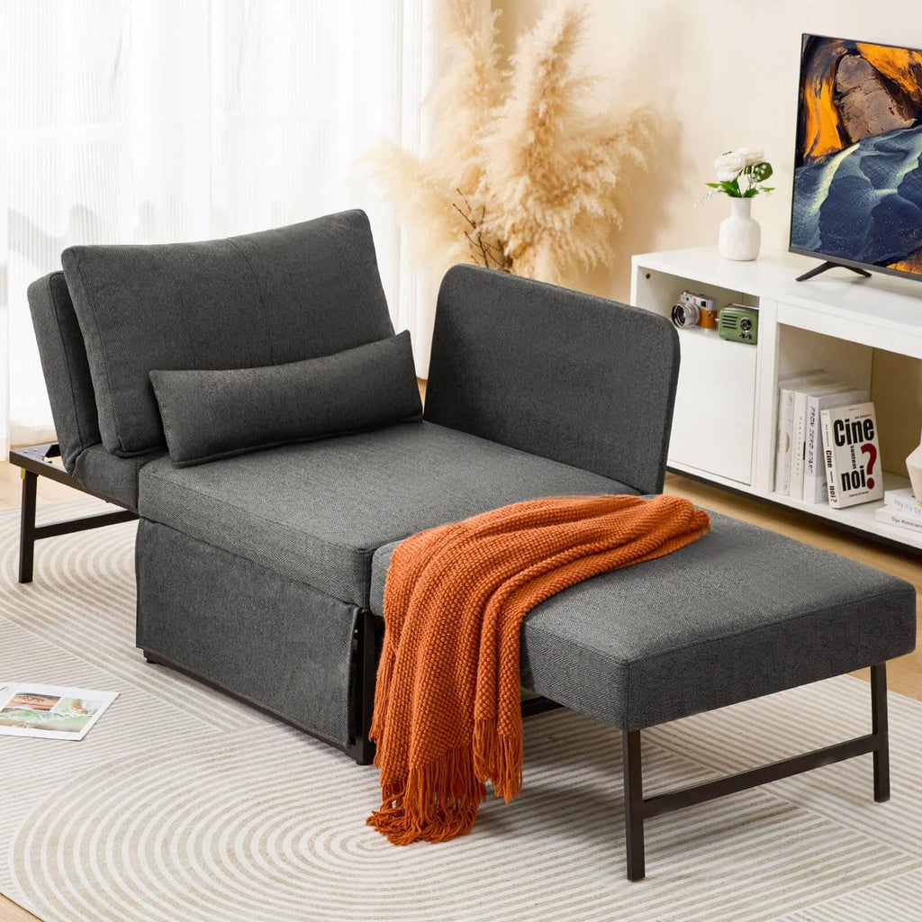 zzw_Sleeper_sofa_Bed_Darkgary_in_white_playground