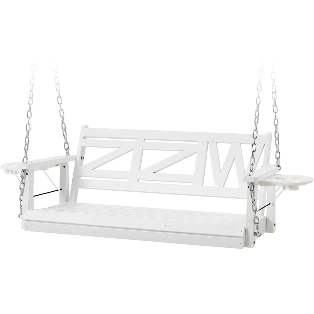 zzw_wooden_hanging_porch_swings_white_color